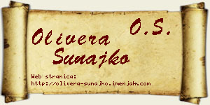 Olivera Sunajko vizit kartica